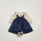 (Pre-order) OOTTBEBE - Velour Overall Skirt 벨로아멜빵스커트 (2 Colors)