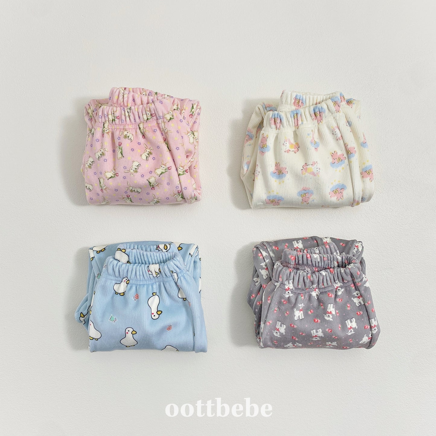 (Pre-order) OOTTBEBE Winter - Animal Forest Cozy Pants 동물의숲고쟁이팬츠 (4 Colors)