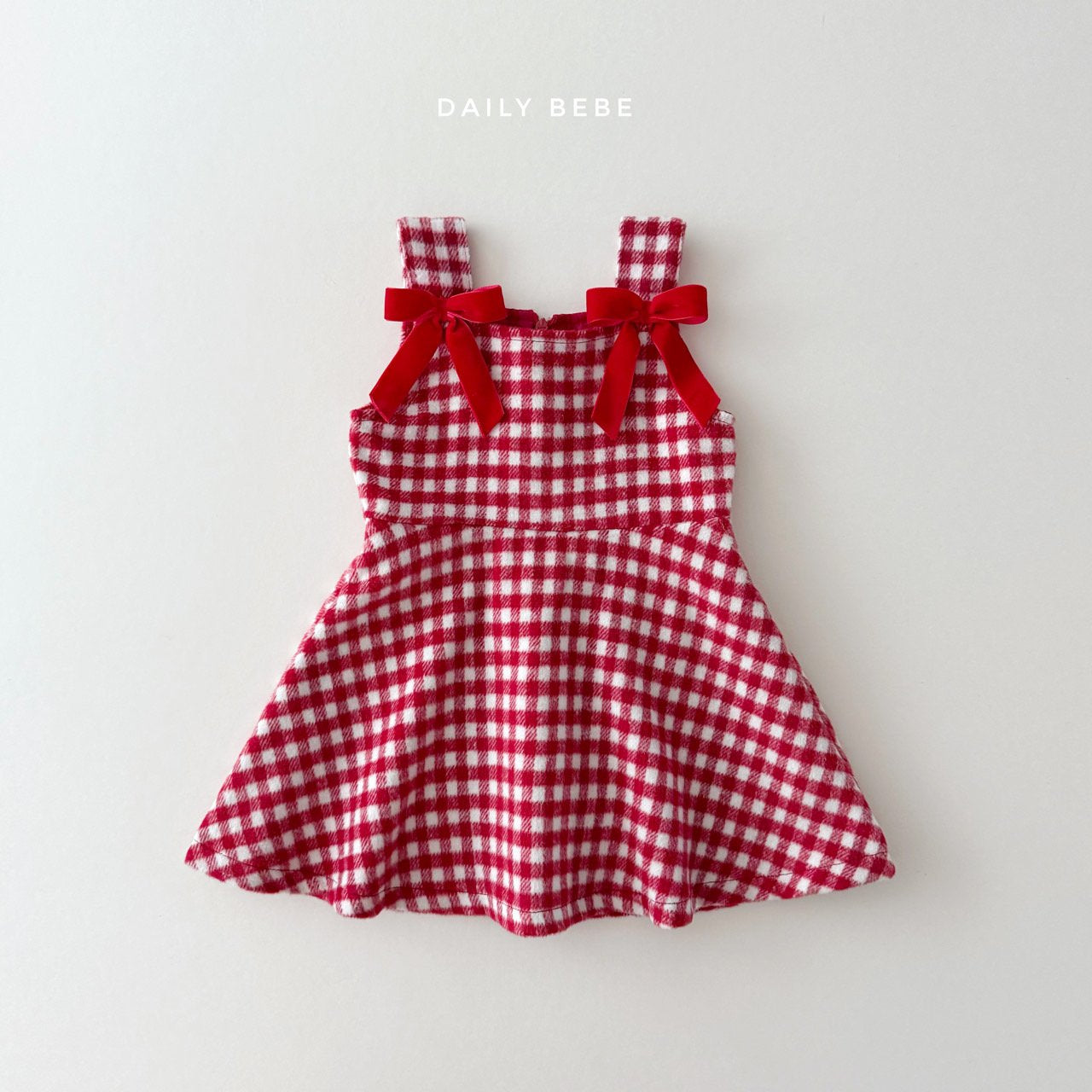 (Pre-order) Daily Bebe - Kids’ Christmas Eve Check Dress 이브체크원피스