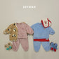 (Pre-order) Soybean Kids Winter - Minky Cozy Ribbed Fleece-Lined Top & Bottom Set 밍크코지상하복 (4 Colors)