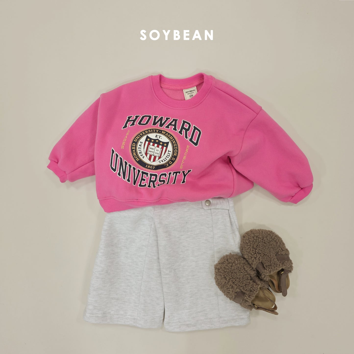 (Pre-order) Soybean Kids Winter - Howard Fleece-Lined Sweatshirt 하워드양기모맨투맨 (2 Colors)