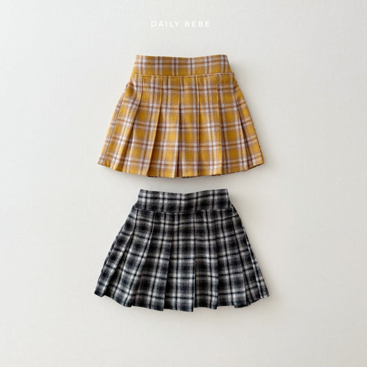 (Pre-order) Daily Bebe - Kids' Check School Skirts 체크 스쿨 스커트 (2 Colors)