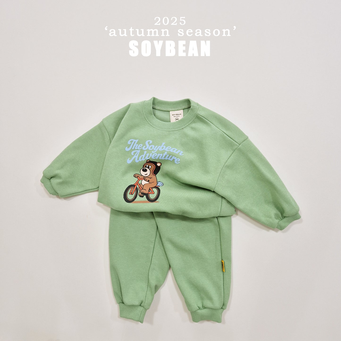(Pre-order) Soybean Kids - Bear Adventure Top & Bottom Set 곰돌어드벤쳐상하복 (3 Colors)