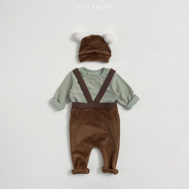 (Pre-order) OOTTBEBE - Bebe Mink Overalls Leggings 밍크멜빵레깅스 (6 Colors)