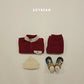 (Pre-order) Soybean Kids Winter - Mountain Neck Fleece Top & Bottom Set 마운틴넥플리스세트 (4 Colors)