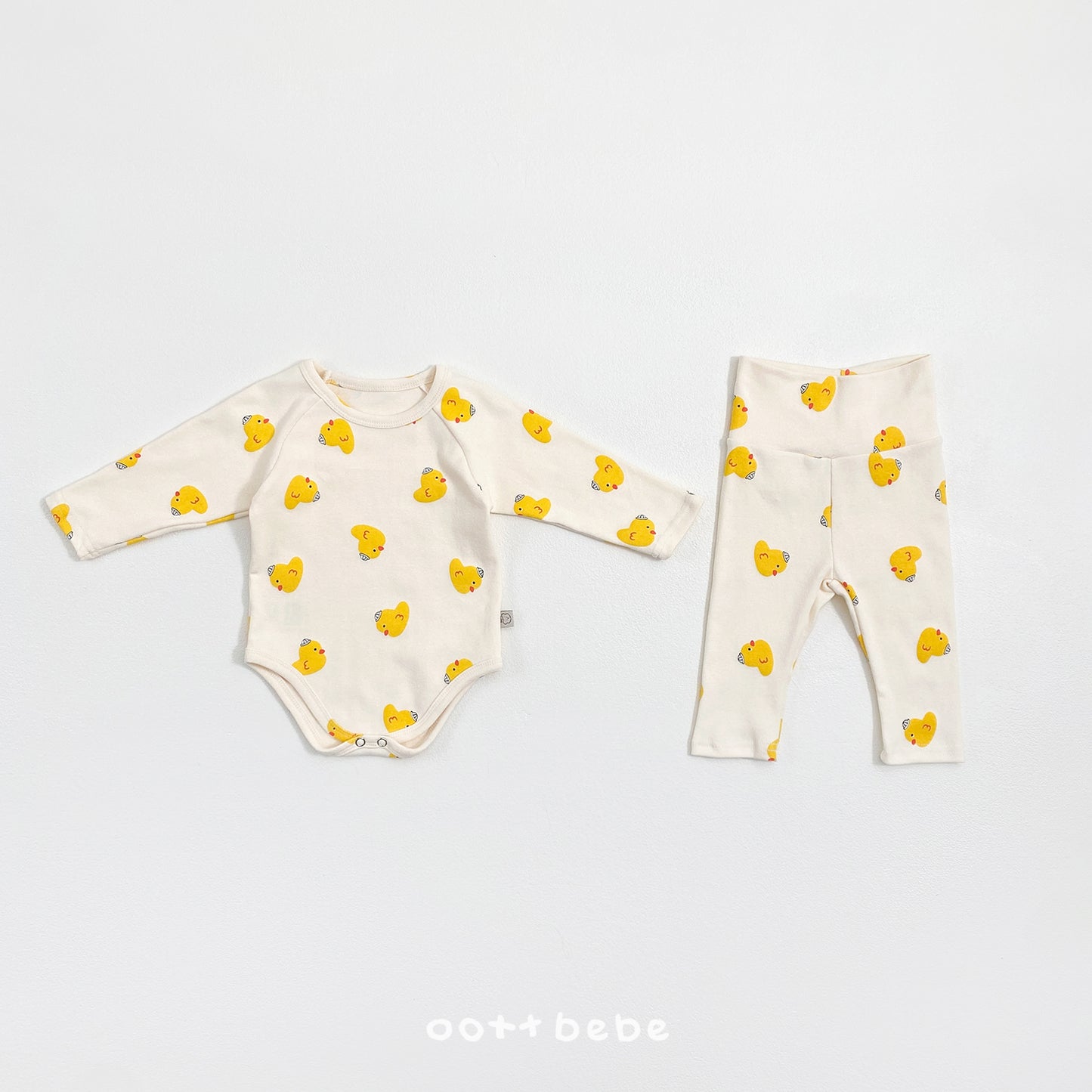 (Pre-order) OOTTBEBE Spring - Picnic Cotton Romper 나들이슈트세트 (4 Colors)