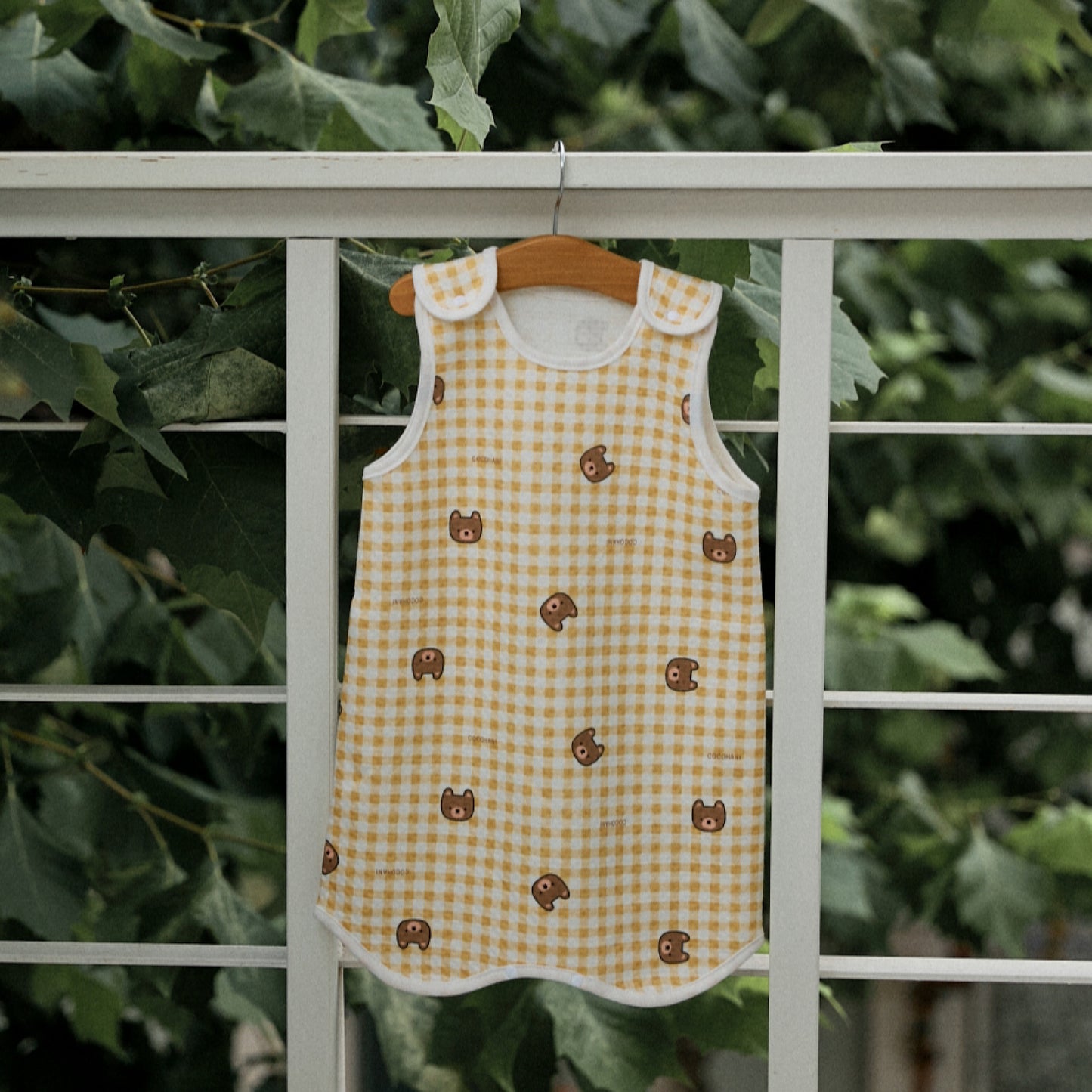 (COCOHANI) Cotton Gingham Check Sleep Vest (7 Colors)