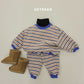 (Pre-order) Soybean Kids Winter - Rainbow Mochi Fleece-Lined Top & Bottom Set 무지개모찌상하복 (2 Colors)