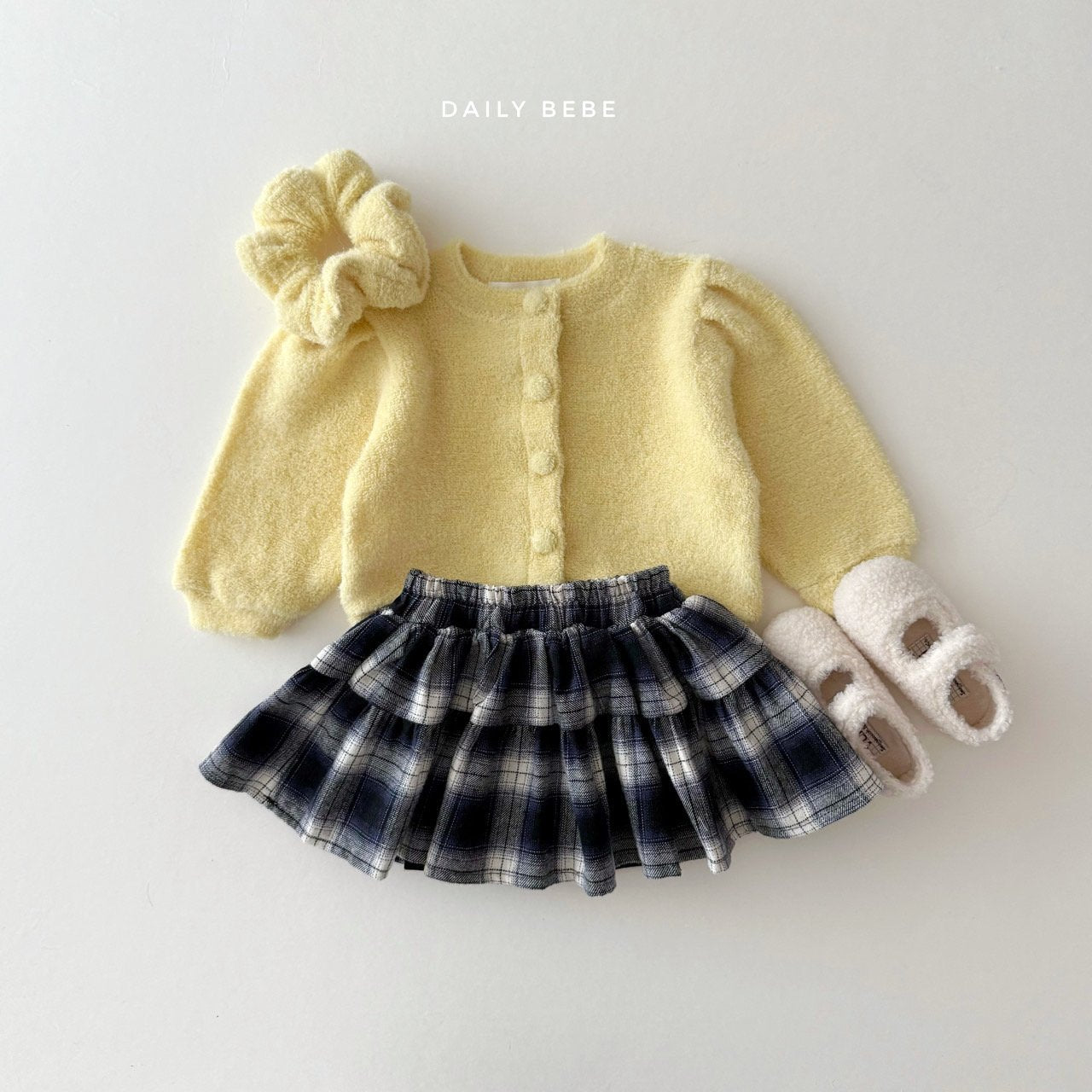 (Pre-order) Daily Bebe Winter - Kids' Merry Ruffle Skirt 메리 홀 스커트 (2 Colors)
