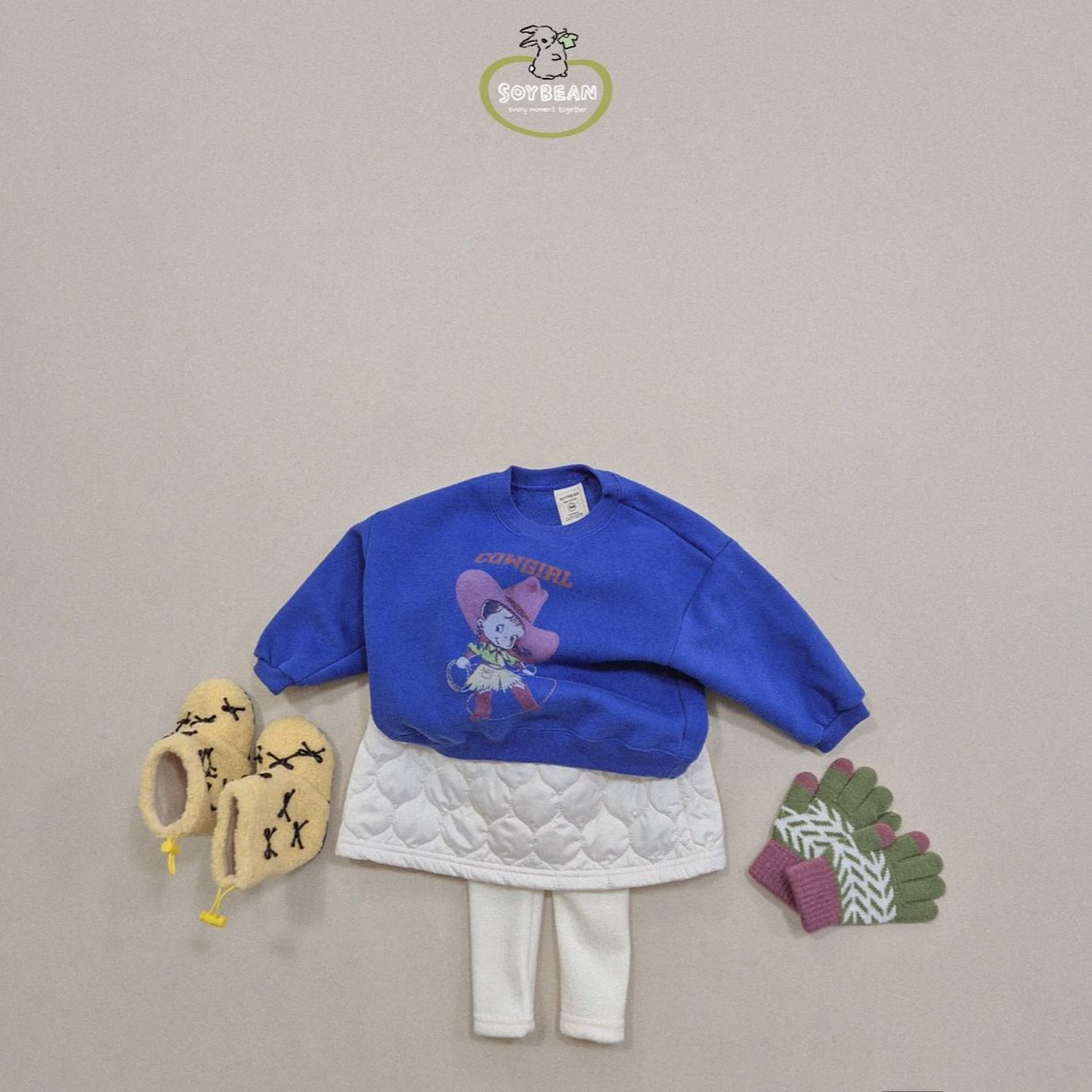 (Pre-order) Soybean Kids - Quilted Puffer Skirt 패딩스커트 (2 Colors)