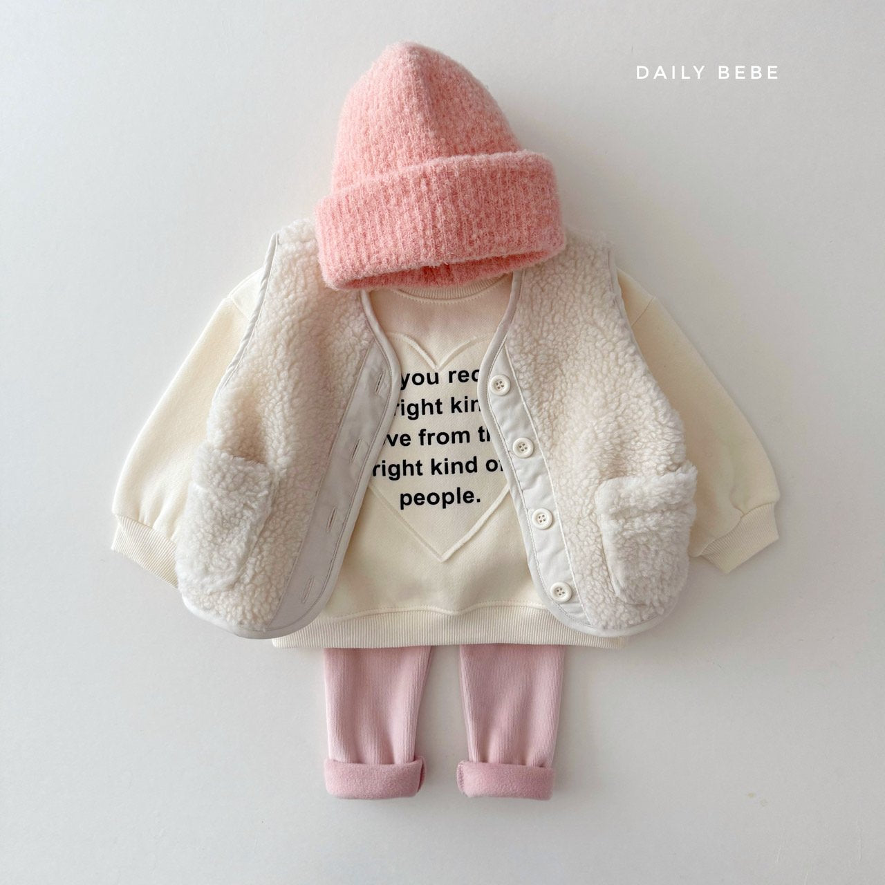 (Pre-order) Daily Bebe Winter - Kids’ Mink Basic Leggings 밍크 기본레깅스 (4 Colors)