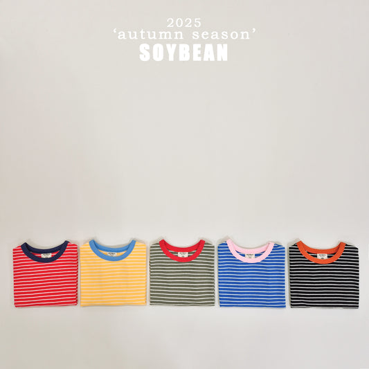 (Pre-order) Soybean Kids - Autumn Captain Stripe Tee 어텀캡틴단가라티 (5 Colors)