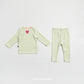 (Pre-order) OOTTBEBE Spring - Modal Heart Pajama Set 모달하트실내복 (4 Colors)