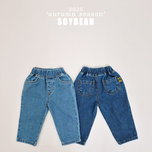 (Pre-order) Soybean Kids - Tapered Denim Pants 테이퍼드데님팬츠 (2 Colors)