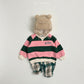 (Pre-order) OOTTBEBE - Stripes Sweatshirt 빅단가라맨투맨 (2 Colors)