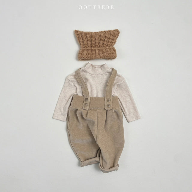 (Pre-order) OOTTBEBE - Velour Overall Pants 벨로아멜빵팬츠 (2 Colors)