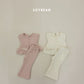 (Pre-order) Soybean Kids Winter - Mochi Square Top & Bottom Set 모찌스퀘어상하 (2 Colors)