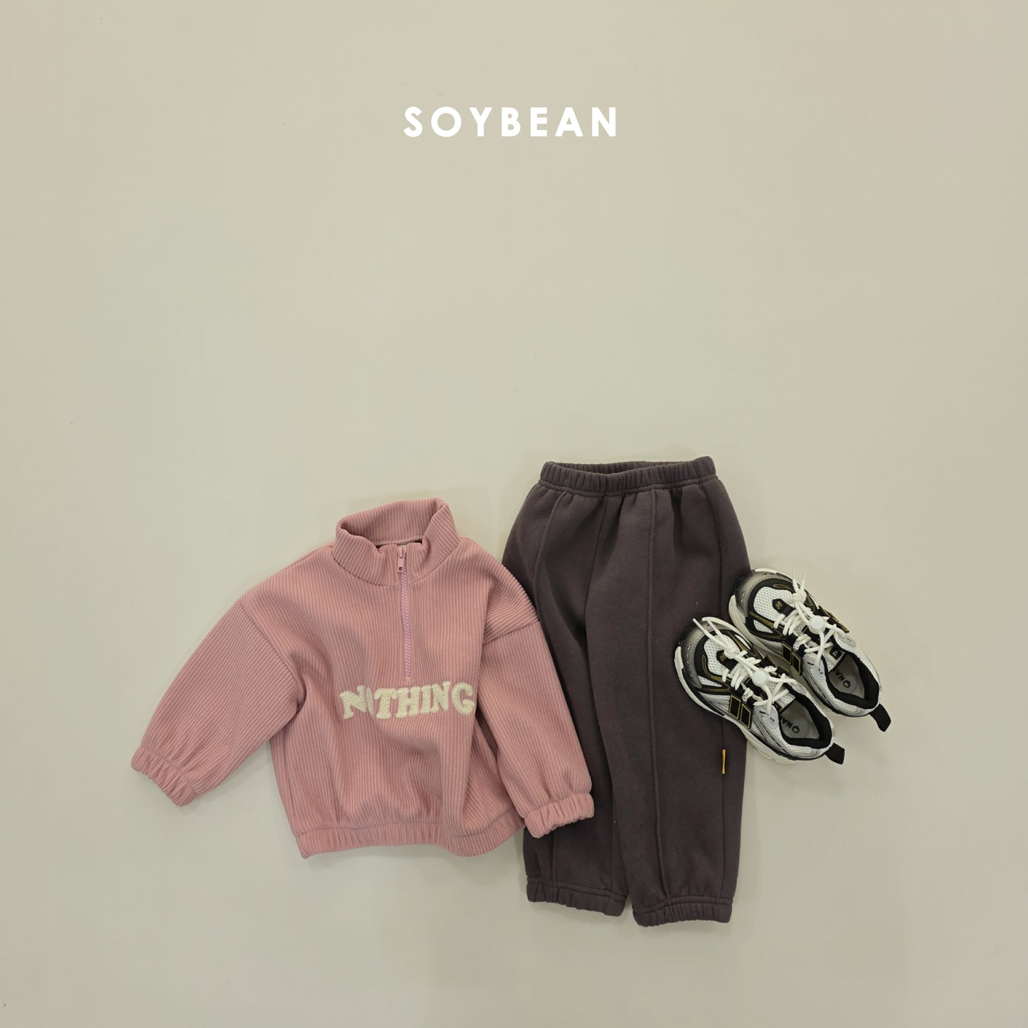 (Pre-order) Soybean Kids Winter - Fleece-Lined Pintuck Jogger Pants 양기모핀턱조거팬츠 (5 Colors)