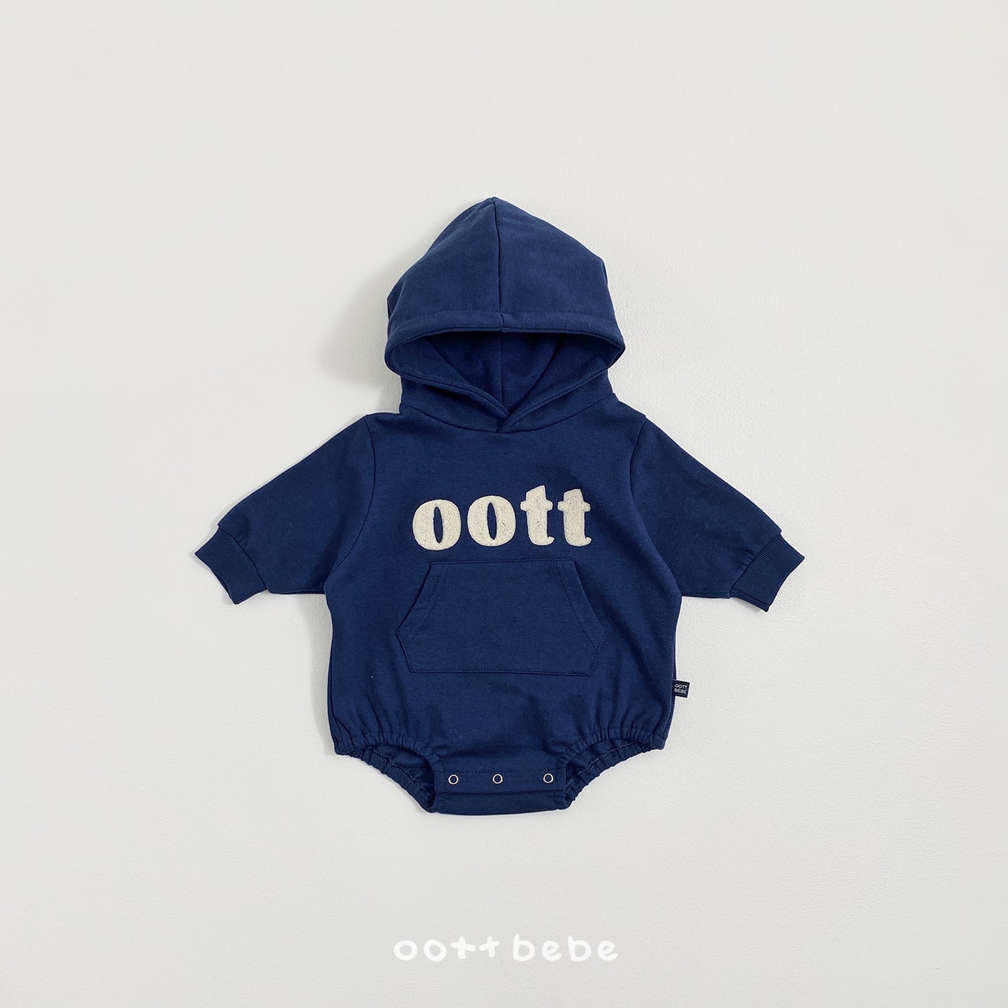 (Pre-order) OOTTBEBE Spring - Bouclé Hoodie Romper 댄디부클후드슈트 (2 Colors)