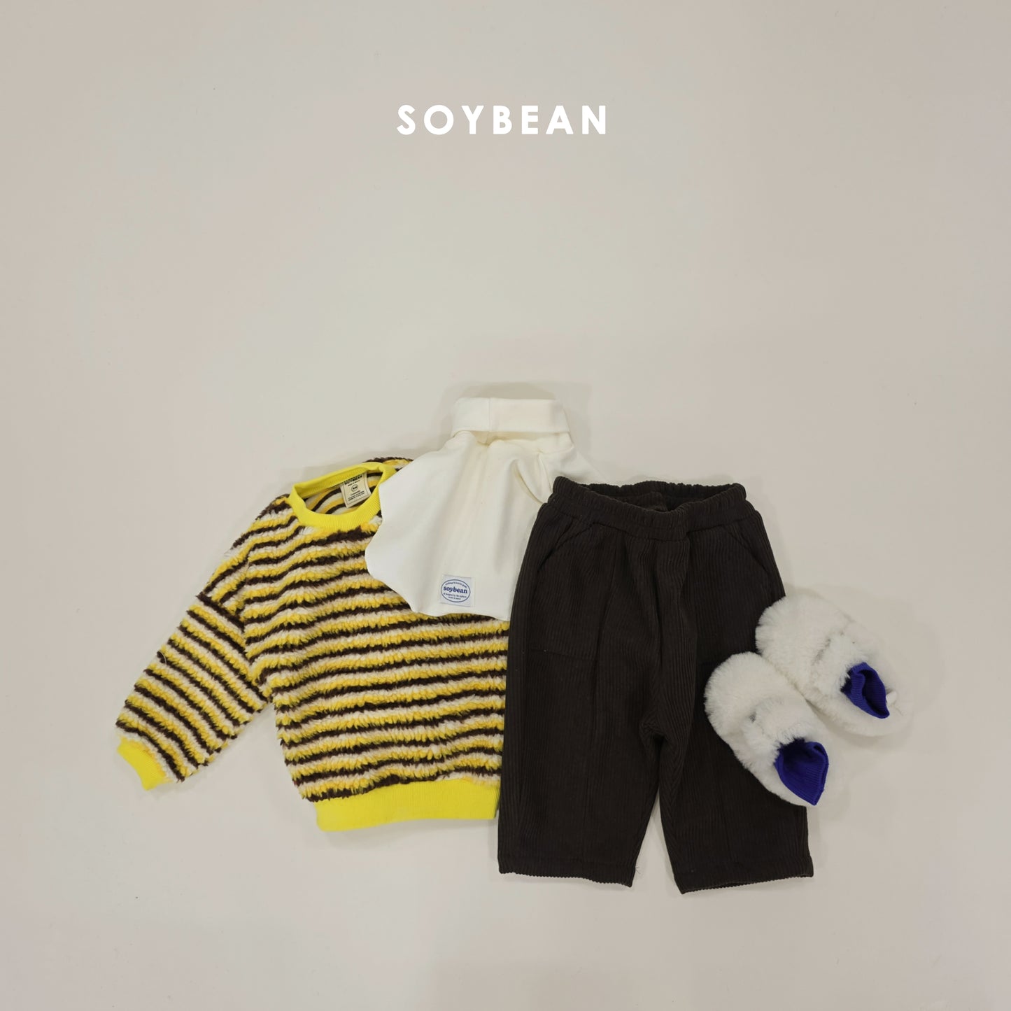 (Pre-order) Soybean Kids Winter - Mock Neck Layering Tee 페이크목폴라티 (5 Colors)