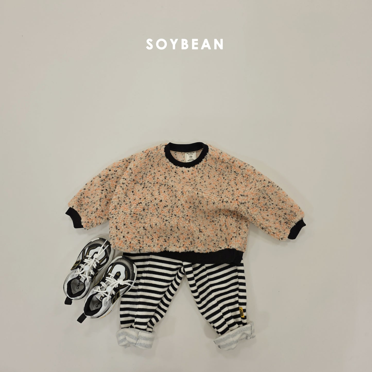 (Pre-order) Soybean Kids Winter - Popping Sherpa Sweatshirt 팝핑양털맨투맨 (4 Colors)