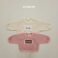 (Pre-order) Soybean Kids Winter - Lovely Bouclé Embroidered Sweatshirt 러블리뽀글맨투맨 (2 Colors)