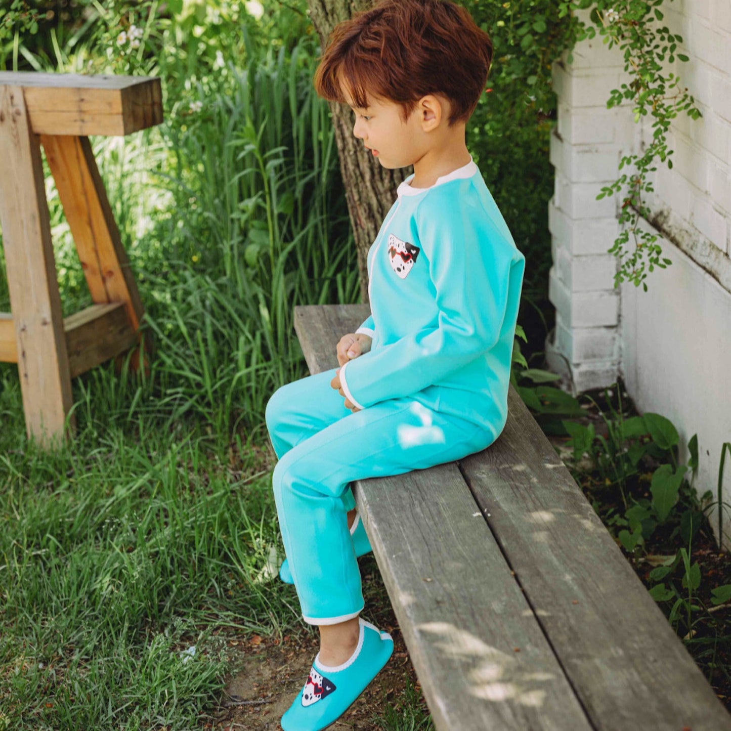 (Pre-order) KoongsKoongs Kids’ Premium Tok Tok Warm All-in-One Rash Guard (Dalmatian)