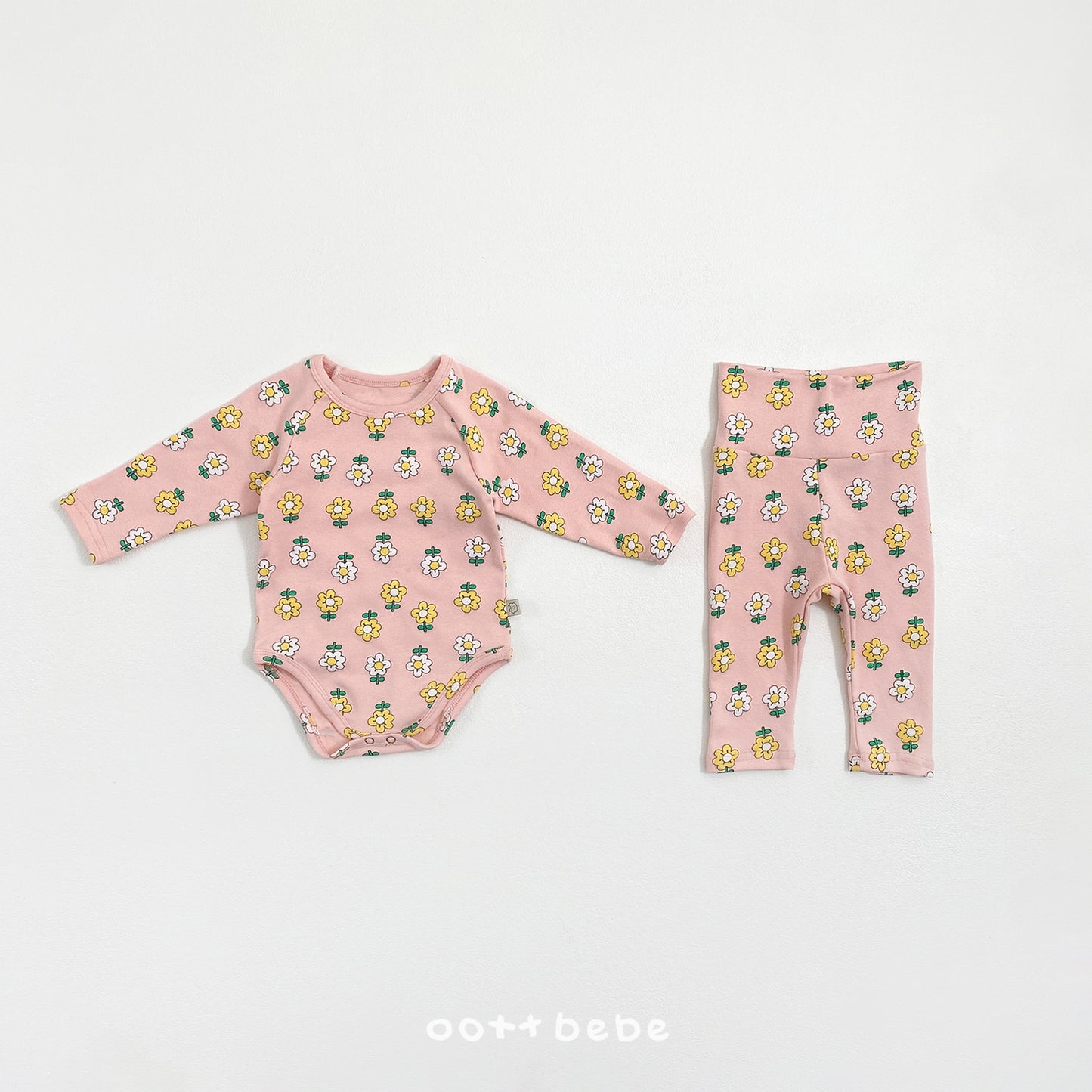 (Pre-order) OOTTBEBE Spring - Picnic Cotton Romper 나들이슈트세트 (4 Colors)