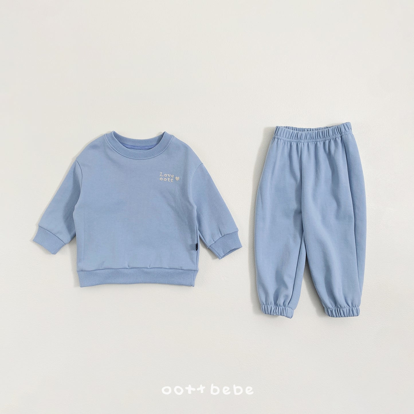 (Pre-order) OOTTBEBE Spring - Love OOTT Top & Bottom Set 러브오뜨상하복 (4 Colors)