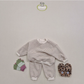 (Pre-order) Soybean Kids - Striped Fleece-Lined Top & Bottom Set 양기모단가라상하복 (4 Colors)