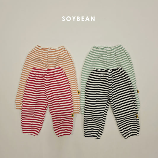 (Pre-order) Soybean Kids Winter - Stroll Stripe Fleece-Lined Jogger Pants 양기모스트롤조거 (4 Colors)