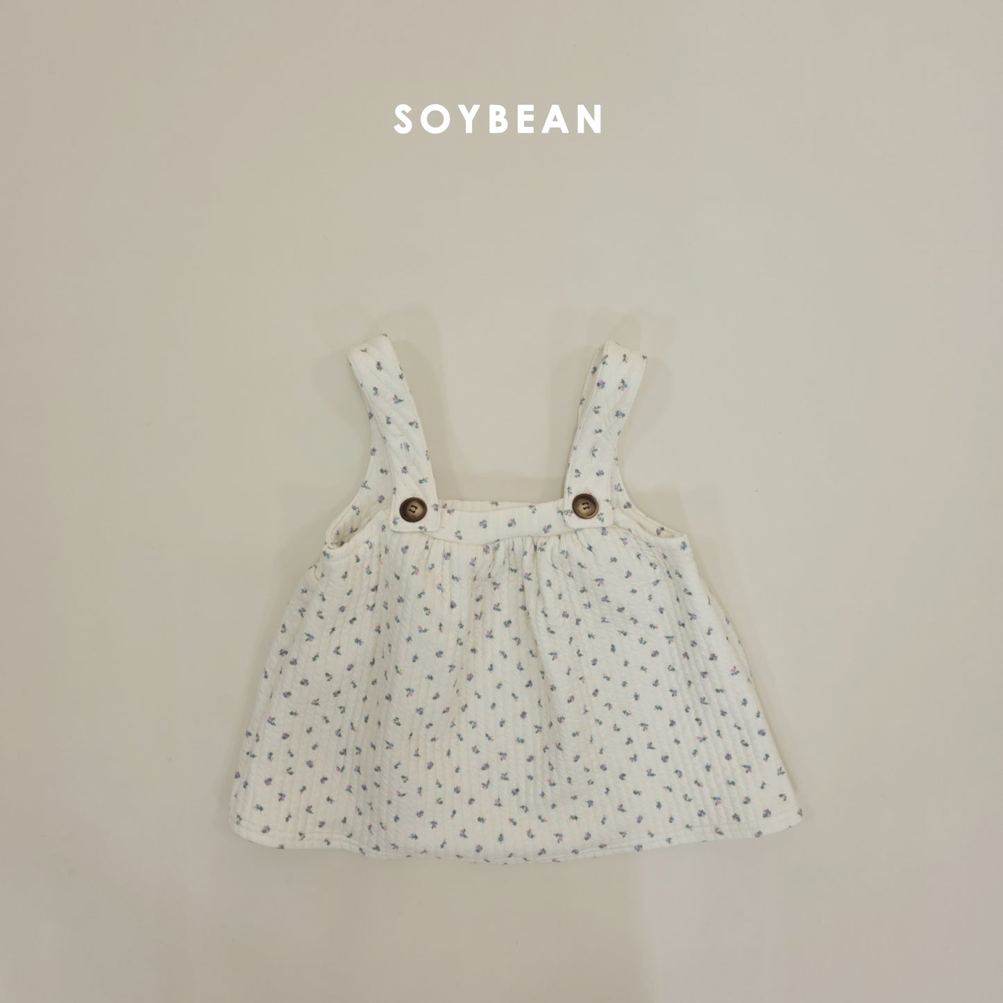 (Pre-order) Soybean Kids Winter - Quilted Overall Dress 누빔멜빵치마 (2 Colors)