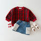 (Pre-order) Daily Bebe - Kids’ Denim Skirt with Fleece Pockets 카고 양털치마