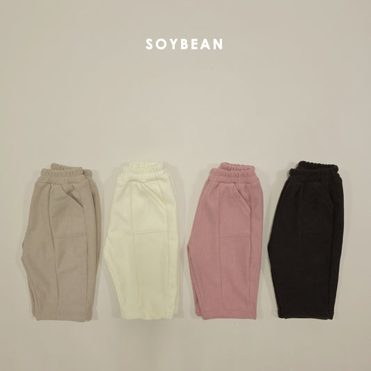 (Pre-order) Soybean Kids Winter - Seamed Corduroy Fleece-Lined Pants 절개골덴팬츠 (4 Colors)