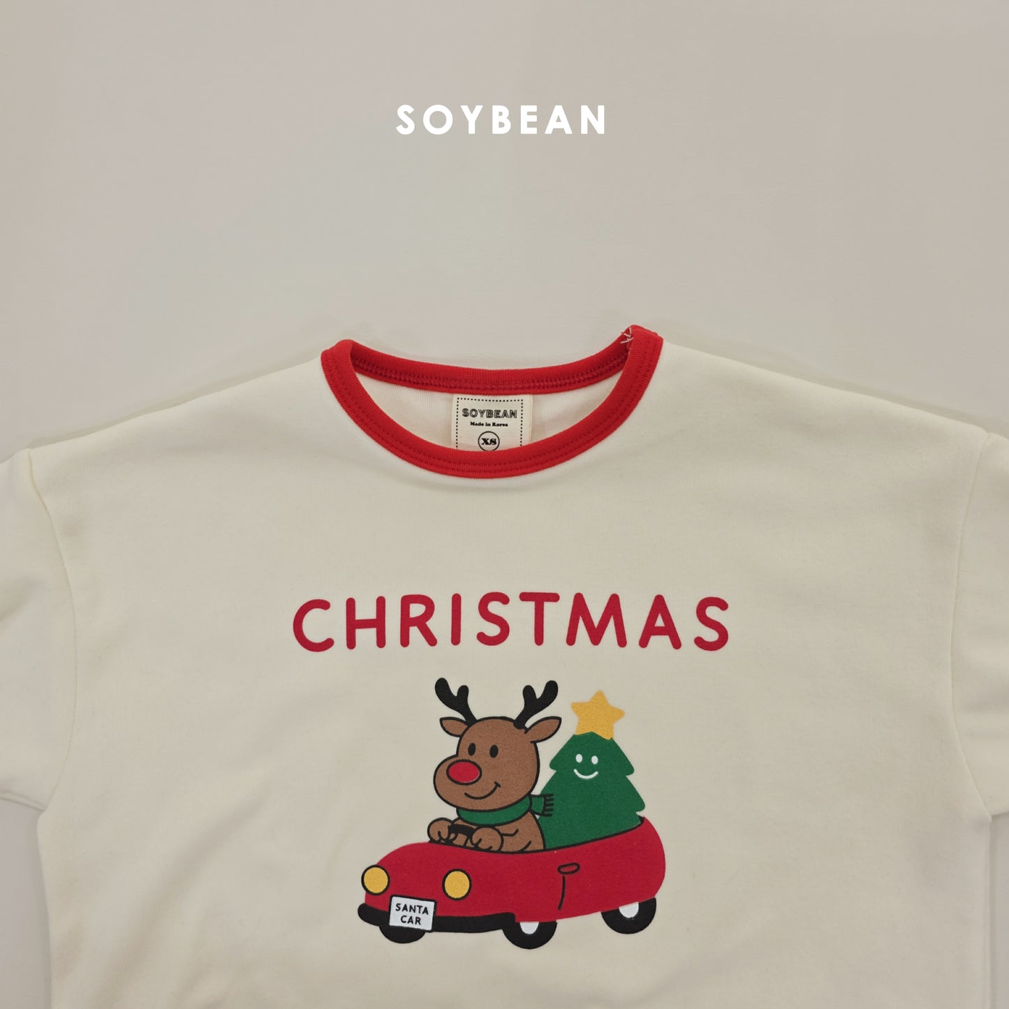 (Pre-order) Soybean Kids Winter - Merry Mongle Loose Pajama Set 메리몽글루즈실내복 (2 Colors)