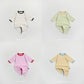 (Pre-order) OOTTBEBE Spring - Modal Heart Romper & Bunny Ear Bonnet Set 모달하트전신슈트+토끼보넷 (4 Colors)