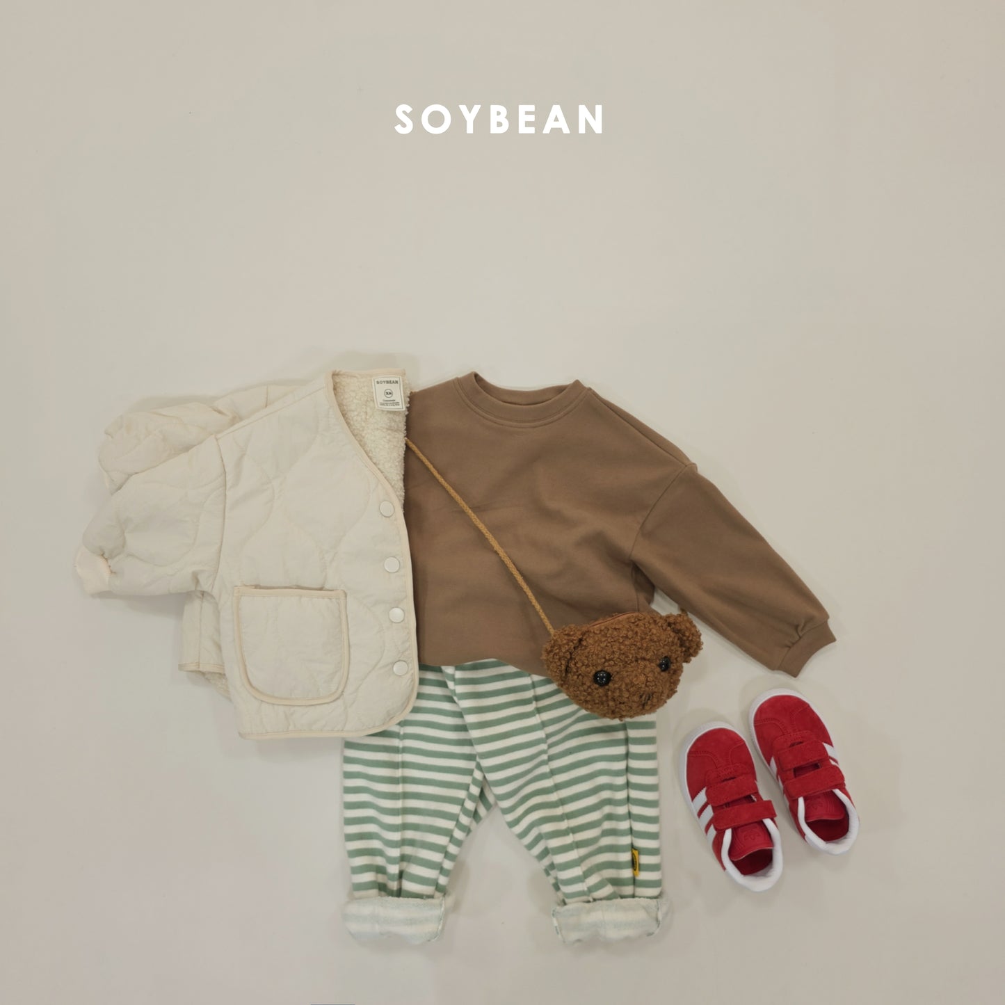 (Pre-order) Soybean Kids Winter - Forming Loose Fleece-Lined Tee 포밍루즈티셔츠 (7 Colors)