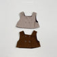 (Pre-order) OOTTBEBE - Chocolate Double-Breasted Vest 초코더블뷔스티에 (2 Colors)