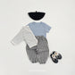 (Pre-order) OOTTBEBE Summer- Pale Striped Cardigan Set (Tee + Cardigan) 페일단가라가디건Set (티셔츠+가디건) (4 Colors)