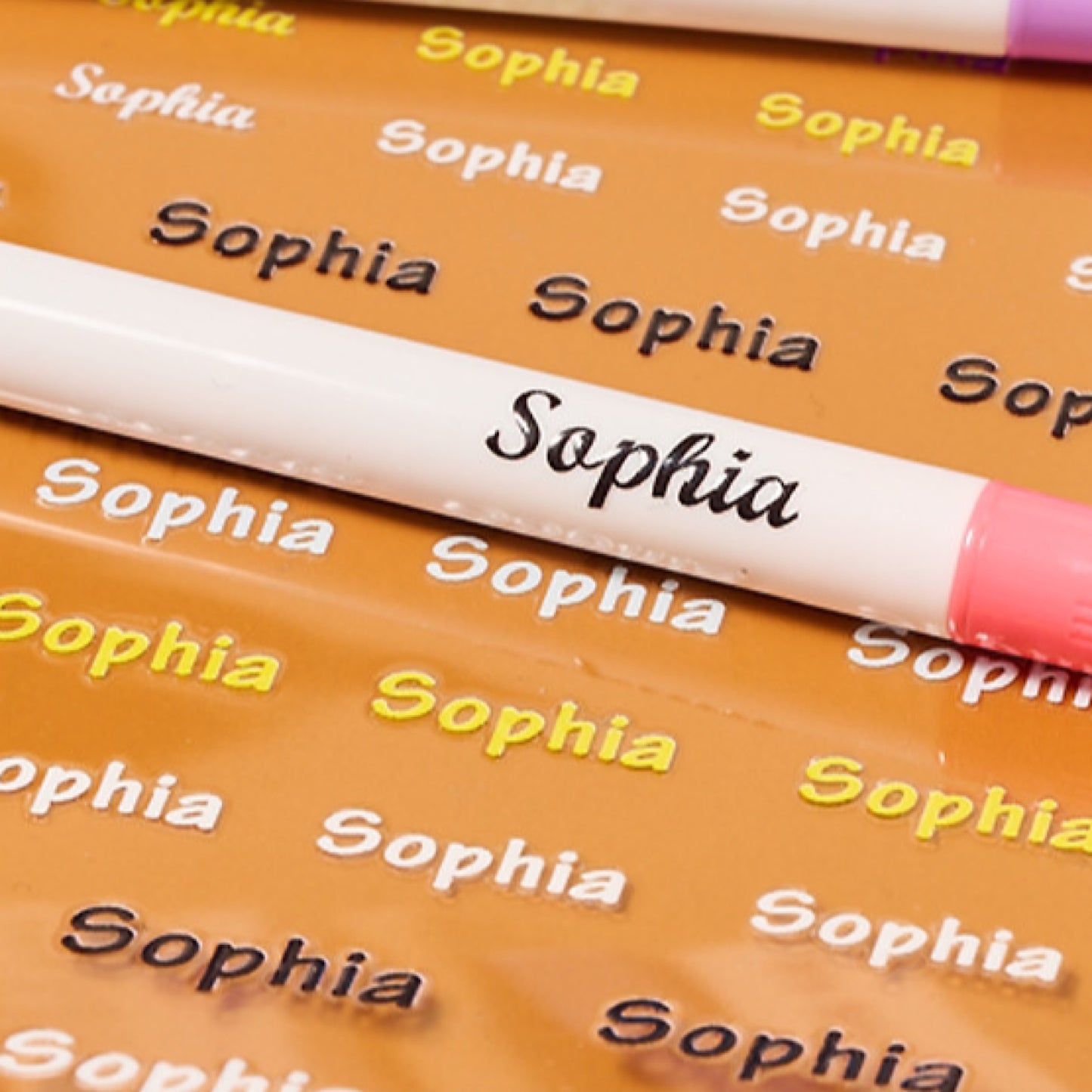 (Pre-order) Personalized Clear Embossed Waterproof Name Stickers (Basic)