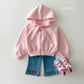 (Pre-order) Daily Bebe Summer- Kids’ Ribbon Hoodie Zip-Up 리본 후드집업 (3 Colors)