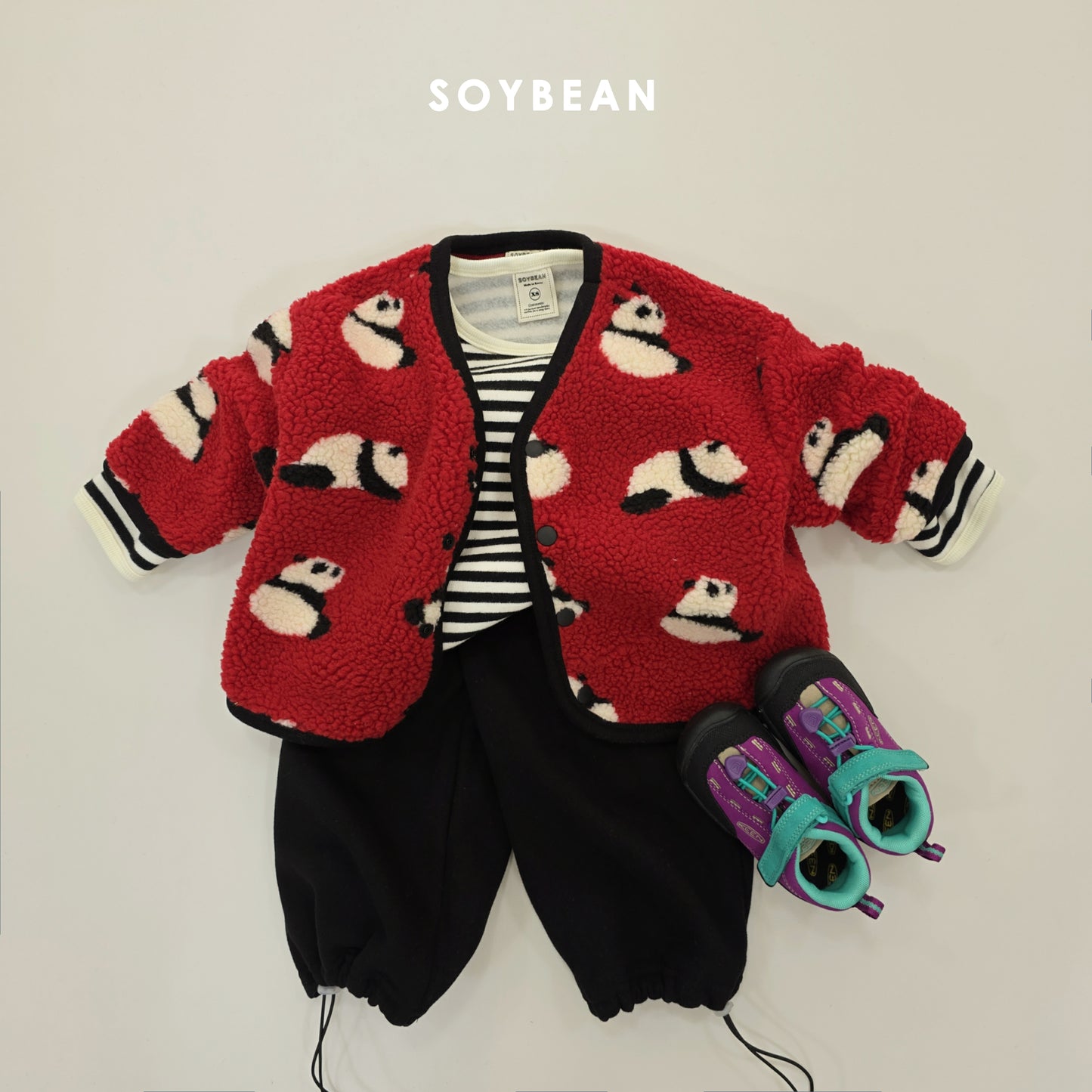 (Pre-order) Soybean Kids Winter - Pintuck Fleece-Lined Training Pants 핀턱트레이닝팬츠 (3 Colors)