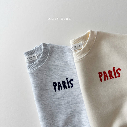 (In Stock) Daily Bebe - Paris Heart Sweatshirt (2 Colors)