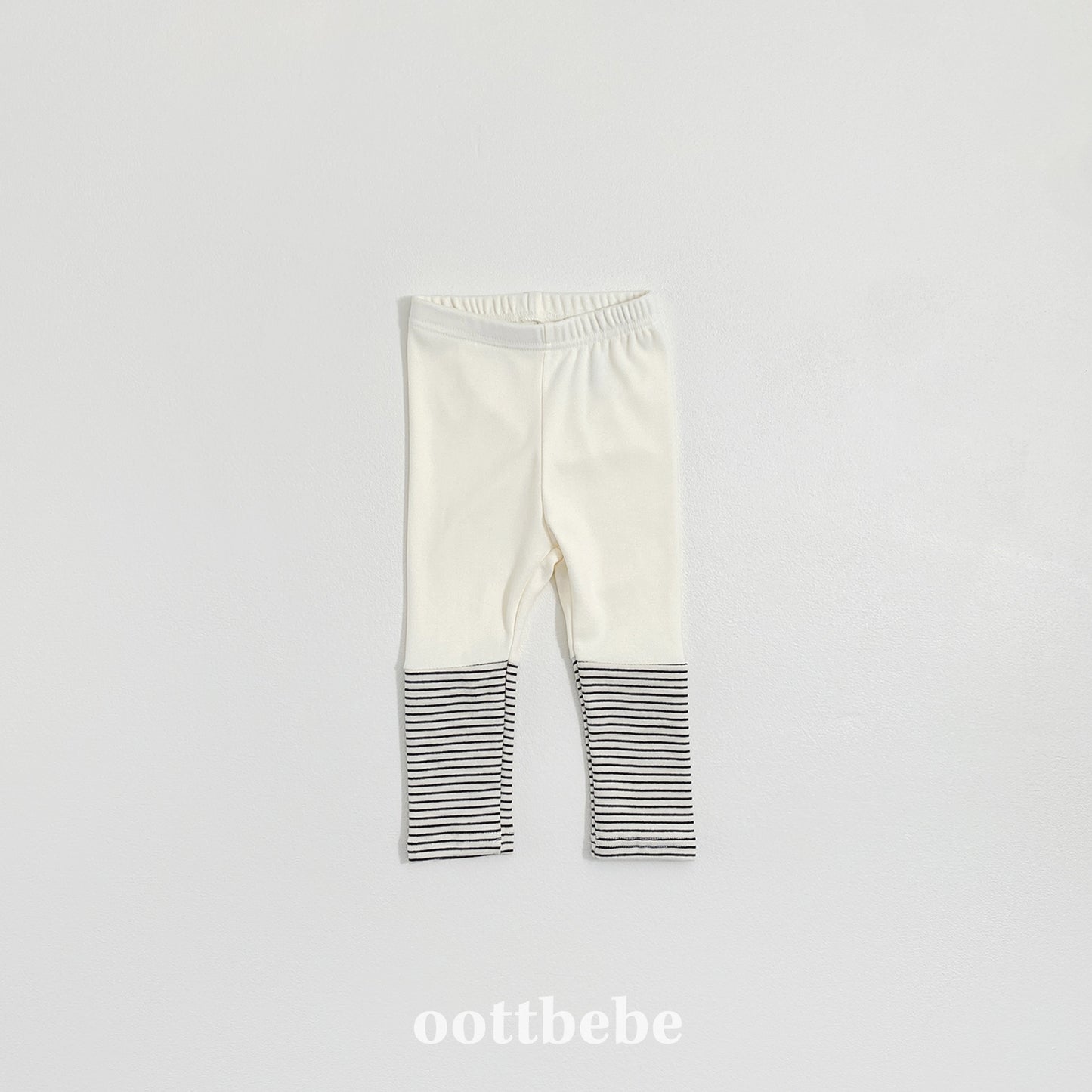 (Pre-order) OOTTBEBE Winter - Stripe Ankle Leggings 윈터배색레깅스 (3 Colors)