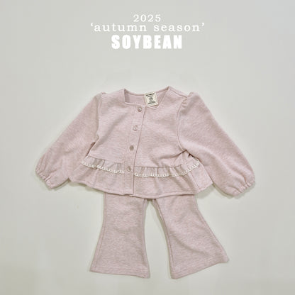 (Pre-order) Soybean Kids - Square Lace Top & Bottom Set 스퀘어레이스 상하복 (2 Colors)