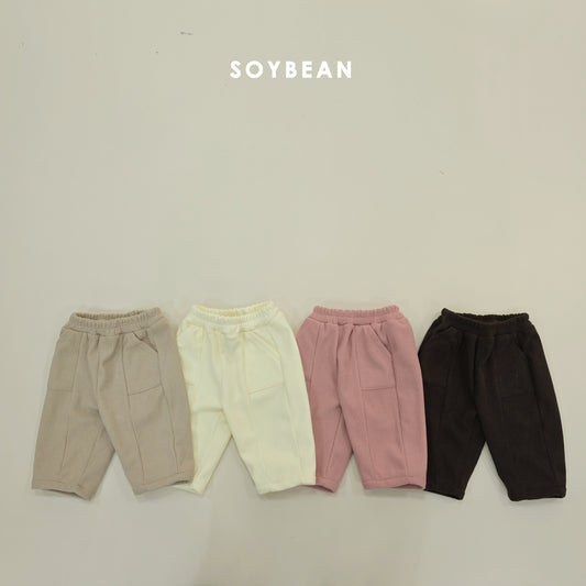 (Pre-order) Soybean Kids Winter - Seamed Corduroy Fleece-Lined Pants 절개골덴팬츠 (4 Colors)