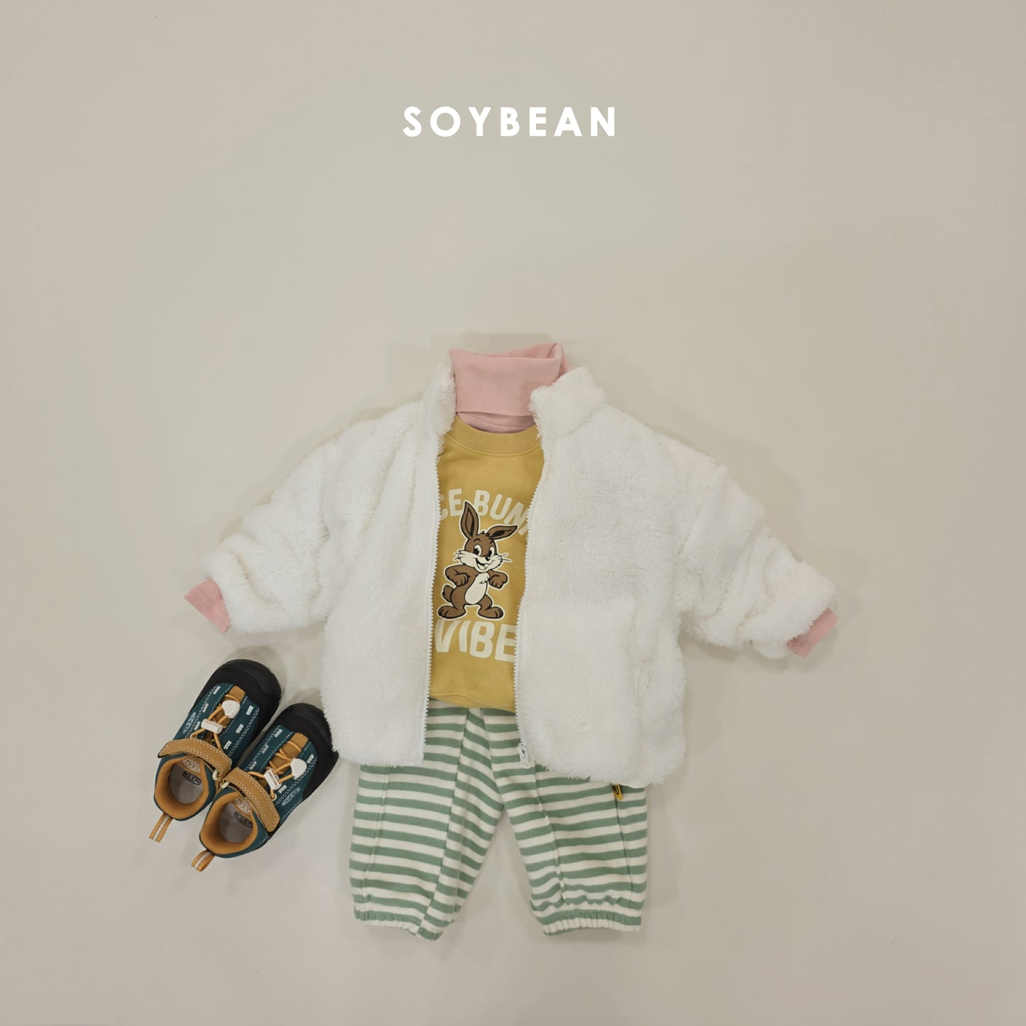 (Pre-order) Soybean Kids Winter - Cotton Candy Fleece Zip-Up 솜사탕후리스 (6 Colors)