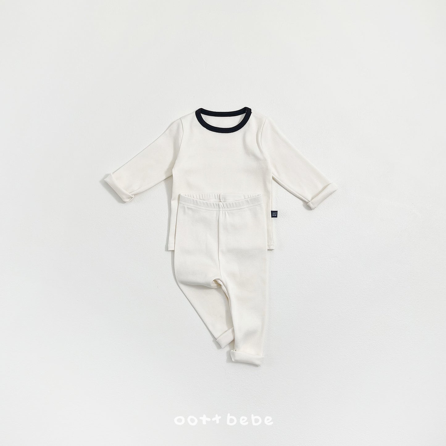 (Pre-order) OOTTBEBE Spring - Modal Heart Pajama Set 모달하트실내복 (4 Colors)