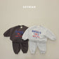(Pre-order) Soybean Kids Winter - America Fleece-Lined Top & Bottom Set 아메리카양기모상하 (2 Colors)
