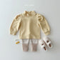 (Pre-order) Daily Bebe Winter - Kids' Peach Puff Mock-Neck Top 피치 퍼프티 (2 Colors)